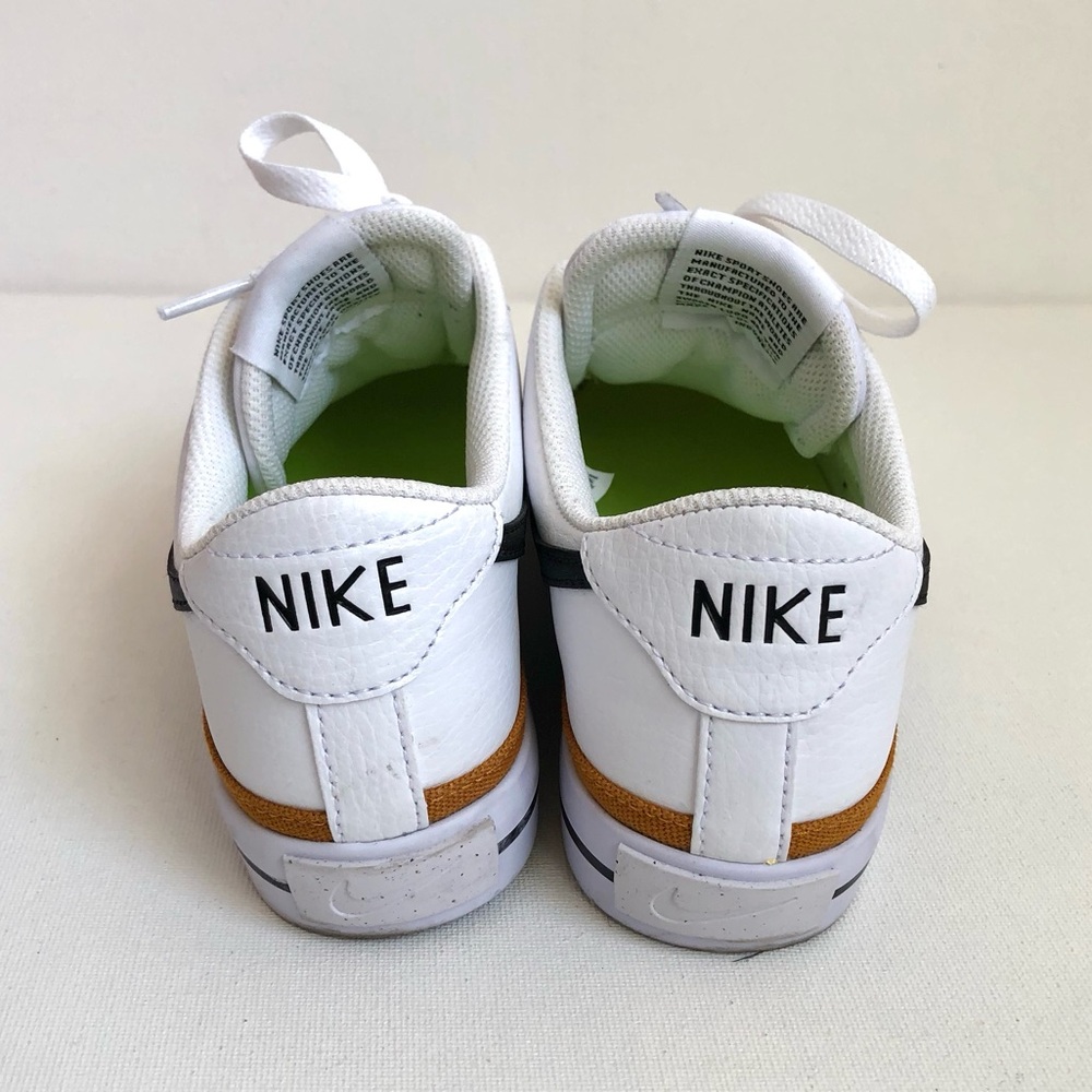 Nike Court Legacy Sneakers | White, Black, Desert Ochre Size 7 Athletic Casual - Picture 7 of 13